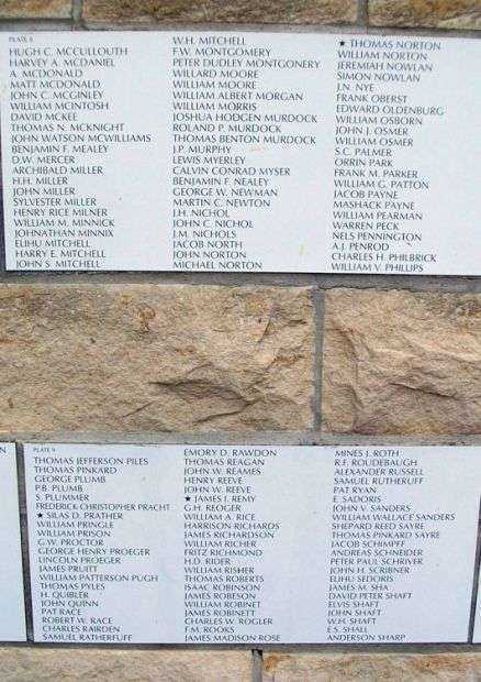 CHASE COUNTY ALL VETERANS MEMORIAL WALL OF HONOR PLATES 8 & 9