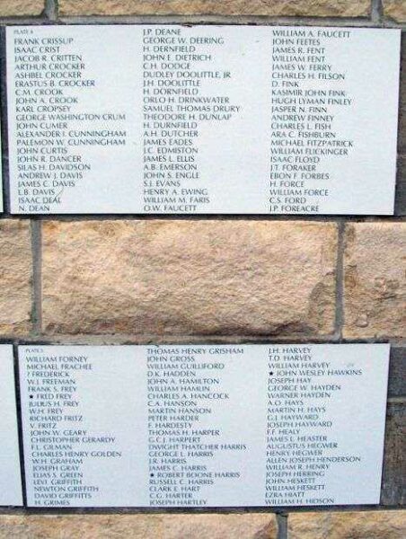 CHASE COUNTY ALL VETERANS MEMORIAL WALL OF HONOR PLATES 4 & 5