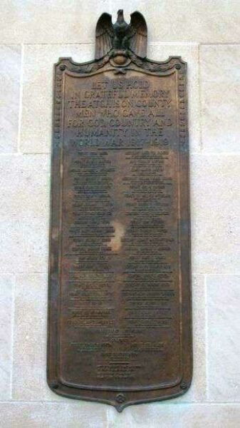 ATCHISON COUNTY WORLD WAR I MEMORIAL