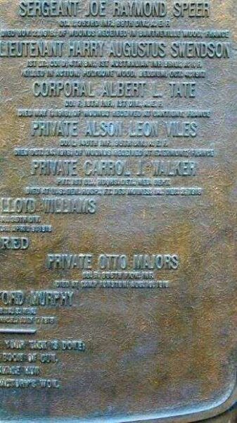 ATCHISON COUNTY WORLD WAR I MEMORIAL PLAQUE F