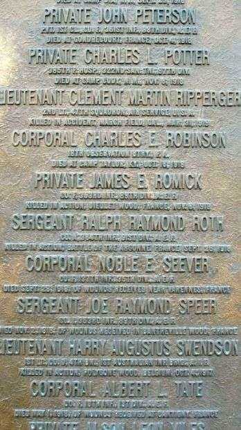 ATCHISON COUNTY WORLD WAR I MEMORIAL PLAQUE E