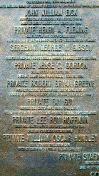 ATCHISON COUNTY WORLD WAR I MEMORIAL PLAQUE C