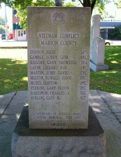 MARION COUNTY KOREAN, VIETNAM WARS AND MEDAL OF HONOR MEMORIAL SIDE B