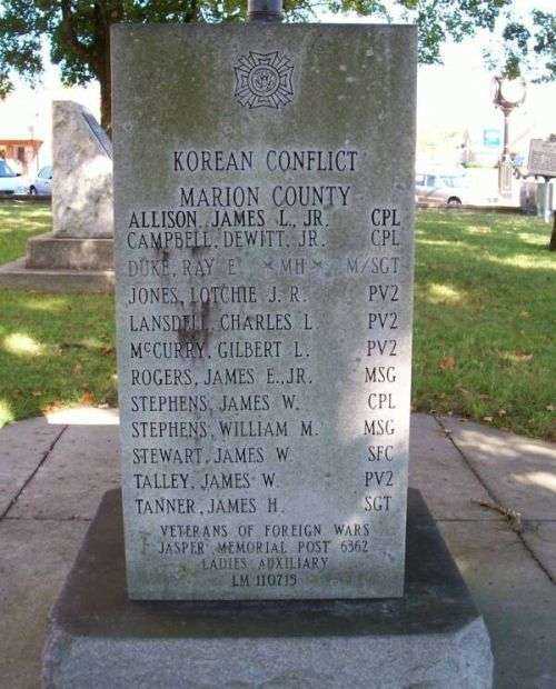 MARION COUNTY KOREAN, VIETNAM WARS AND MEDAL OF HONOR MEMORIAL SIDE A