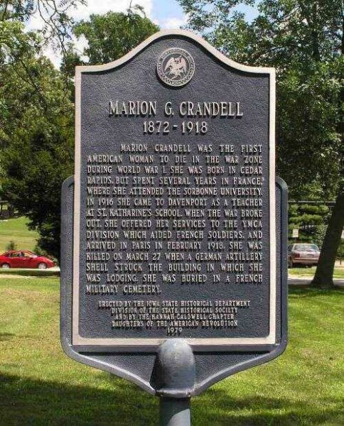 MARION G. CRANDELL WAR MEMORIAL MARKER