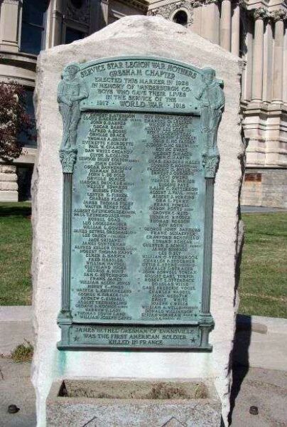 VANDERBURGH COUNTY WORLD WAR I HONOR ROLL MEMORIAL