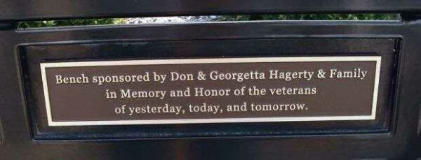 TIPTON COUNTY WORLD WAR I AND II MEMORIAL BENCH A