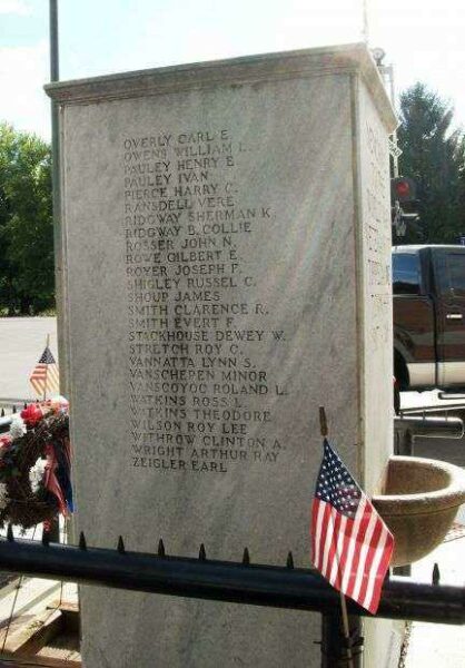 TIPPECANOE TOWNSHIP WORLD WAR MEMORIAL DRINKING FOUNTAIN SIDE D