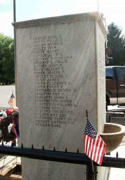TIPPECANOE TOWNSHIP WORLD WAR MEMORIAL DRINKING FOUNTAIN SIDE D