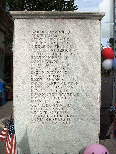 TIPPECANOE TOWNSHIP WORLD WAR MEMORIAL DRINKING FOUNTAIN SIDE B