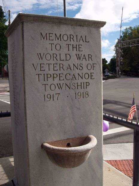 TIPPECANOE TOWNSHIP WORLD WAR MEMORIAL DRINKING FOUNTAIN SIDE A