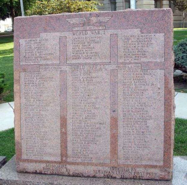 SULLIVAN COUNTY WAR MEMORIAL CENTER STONE