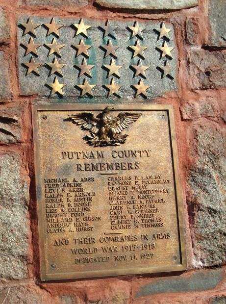 PUTNAM COUNTY REMEMBERS WORLD WAR I MEMORIAL PLAQUE