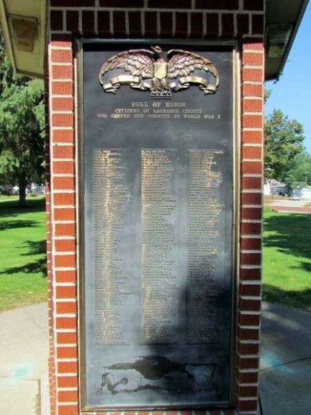 LAGRANGE COUNTY WAR MEMORIAL PLAQUE B