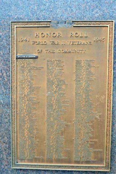 MILFORD WORLD WARS HONOR ROLL MEMORIAL PLAQUE B