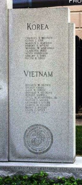 JEFFERSON COUNTY WAR MEMORIAL HONOR ROLL STONE C