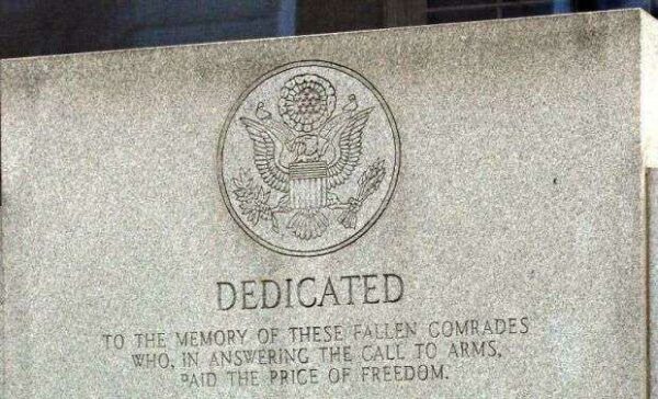 JEFFERSON COUNTY WAR MEMORIAL DEDICATION STONE