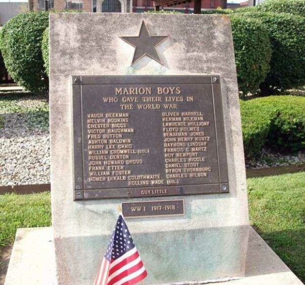 MARION BOYS WORLD WAR I MEMORIAL