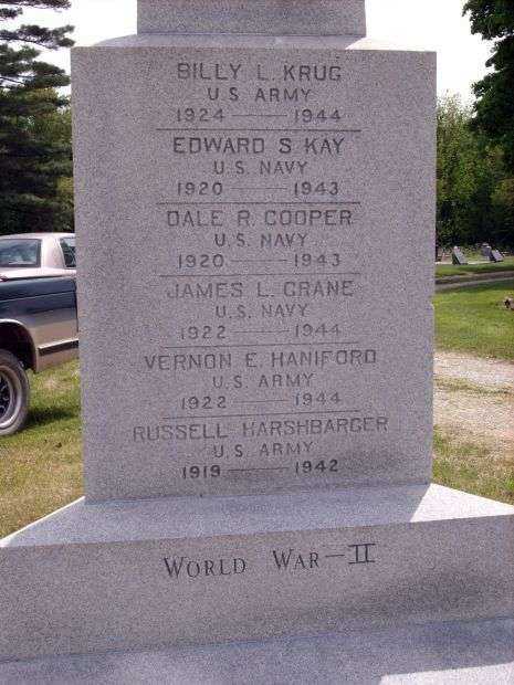 HILLSBORO WORLD WARS MEMORIAL BACK