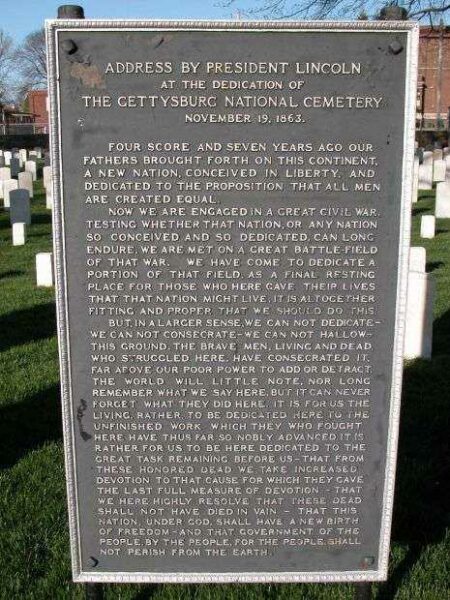 NEW ALBANY ADDRESS BY PRESIDENT LINCOLN MEMORIAL PLAQUE