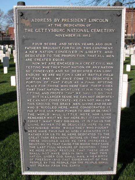 NEW ALBANY ADDRESS BY PRESIDENT LINCOLN MEMORIAL PLAQUE