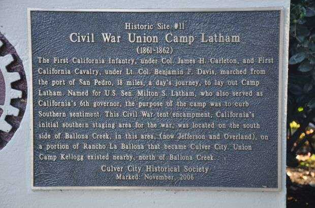 CIVIL WAR UNION CAMP LATHAM MEMORIAL PLAQUE