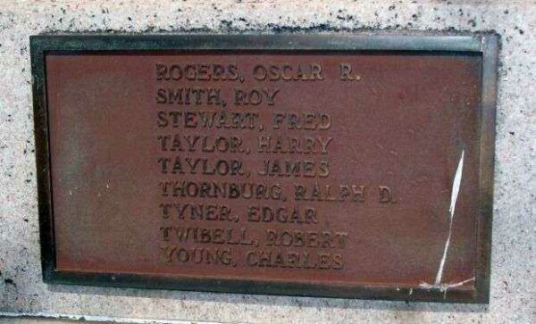 BLACKFORD COUNTY WORLD WAR I MEMORIAL PLAQUE C