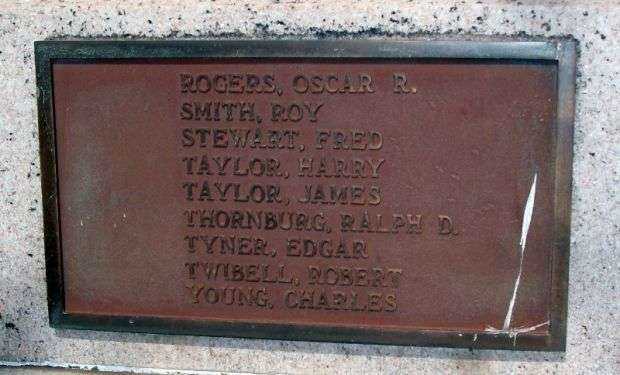 BLACKFORD COUNTY WORLD WAR I MEMORIAL PLAQUE C