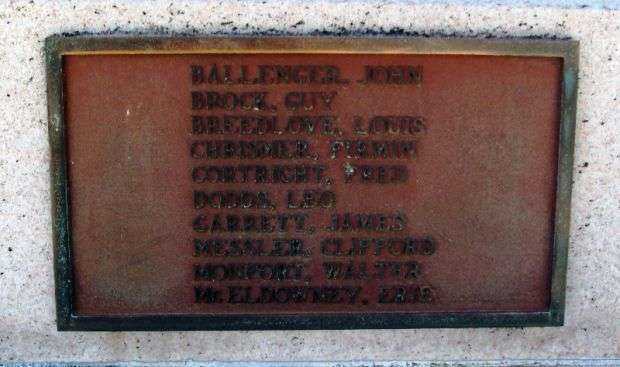 BLACKFORD COUNTY WORLD WAR I MEMORIAL PLAQUE A