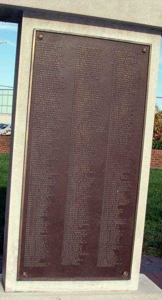 BARTHOLOMEW COUNTY WORLD WAR I HONOR ROLL MEMORIAL PLAQUE D