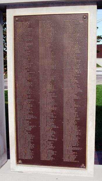 BARTHOLOMEW COUNTY WORLD WAR I MEMORIAL PLAQUE C