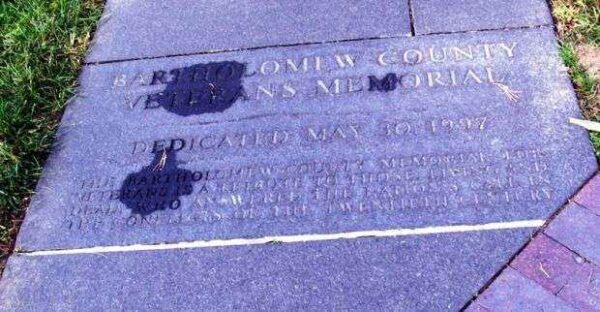 BARTHOLOMEW COUNTY VETERANS MEMORIAL DEDICATION STONE