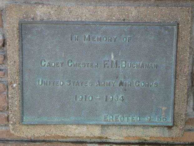 CADET CHESTER F.M. BUCHANAN MEMORIAL PLAQUE