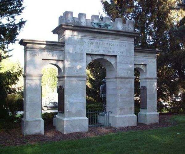 ALLEN COUNTY AND FORT WAYNE WORLD WAR I MEMORIAL BACK