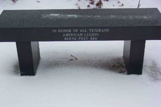 AMERICAN LEGION BERNE POST 468 MEMORIAL BENCH
