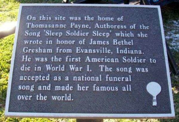 THOMASANNE PAYNE HOME SITE MEMORIAL PLAQUE