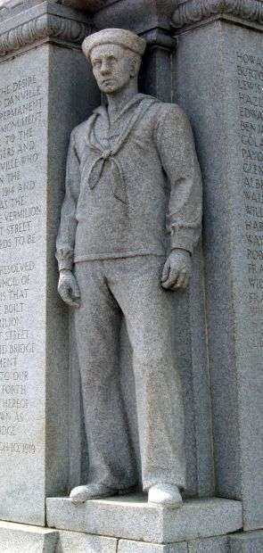 DANVILLE WORLD WAR I MEMORIAL STATUE B