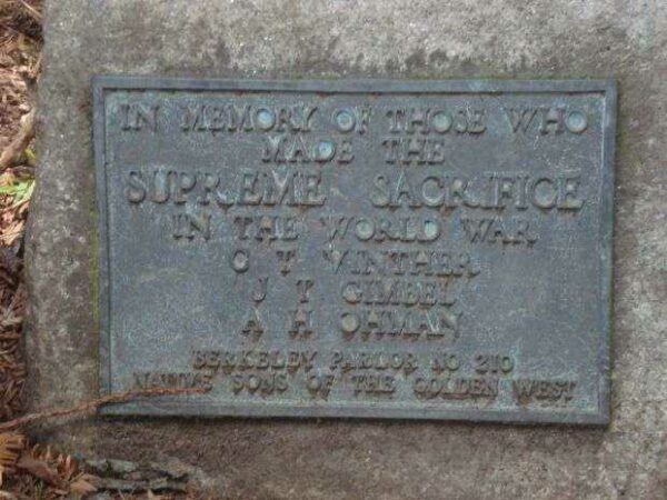 BERKELEY VETERANS MEMORIAL PLAQUE