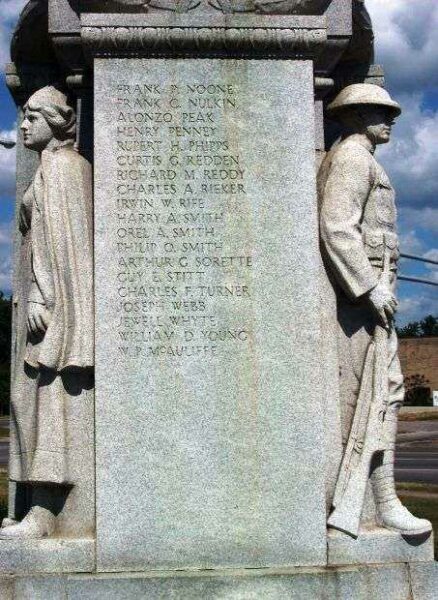 DANVILLE WORLD WAR I MEMORIAL HONOR ROLL STONE B