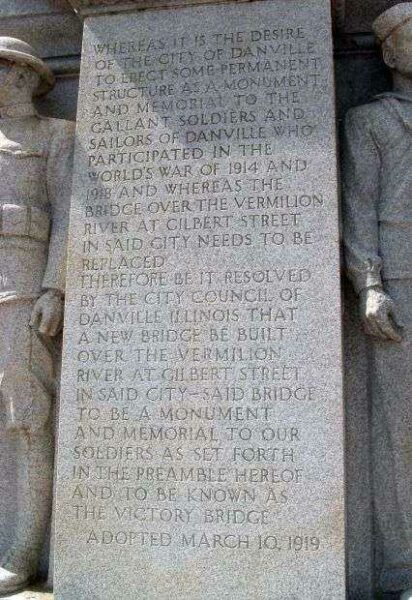 DANVILLE WORLD WAR I MEMORIAL NARRATIVE STONE