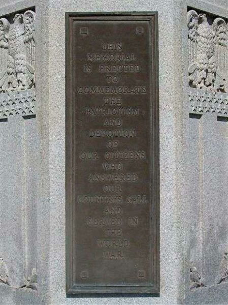 ALTON VETERANS MEMORIAL PLAQUE A