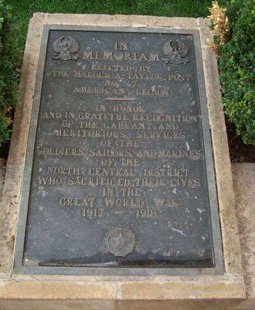 NORTH CENTRAL DISTRICT WORLD WAR I MEMORIAL