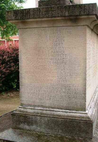 A.R.C. NURSE SOLDIERS AND SAILORS MEMORIAL SIDE B