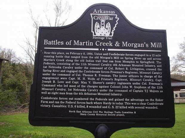 BATTLES OF MARTIN & MORGAN’S MILL MEMORIAL MARKER