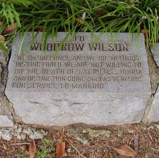 WOODROW WILSON MEMORIAL TREE STONE