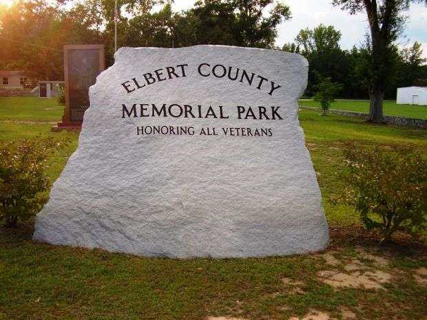 ELBERT COUNTY MEMORIAL PARK DEDICATION STONE