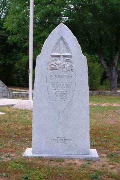 ELBERT COUNTY WORLD WAR I MEMORIAL