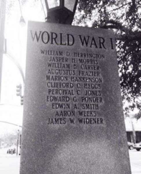 BURKE COUNTY WAR VETERAN’S MEMORIAL WORLD WAR I STONE