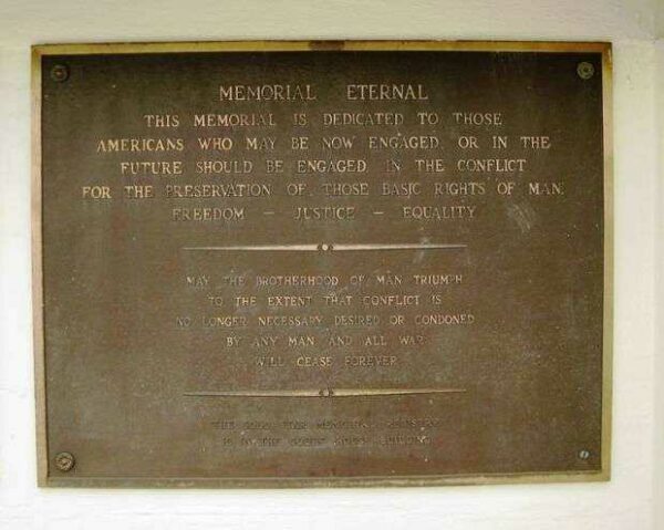 HILLSBOROUGH COUNTY WAR MEMORIAL PLAQUE D