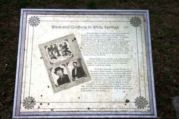 WARS AND CONFLICTS IN WHITE SPRINGS MEMORIAL PANEL